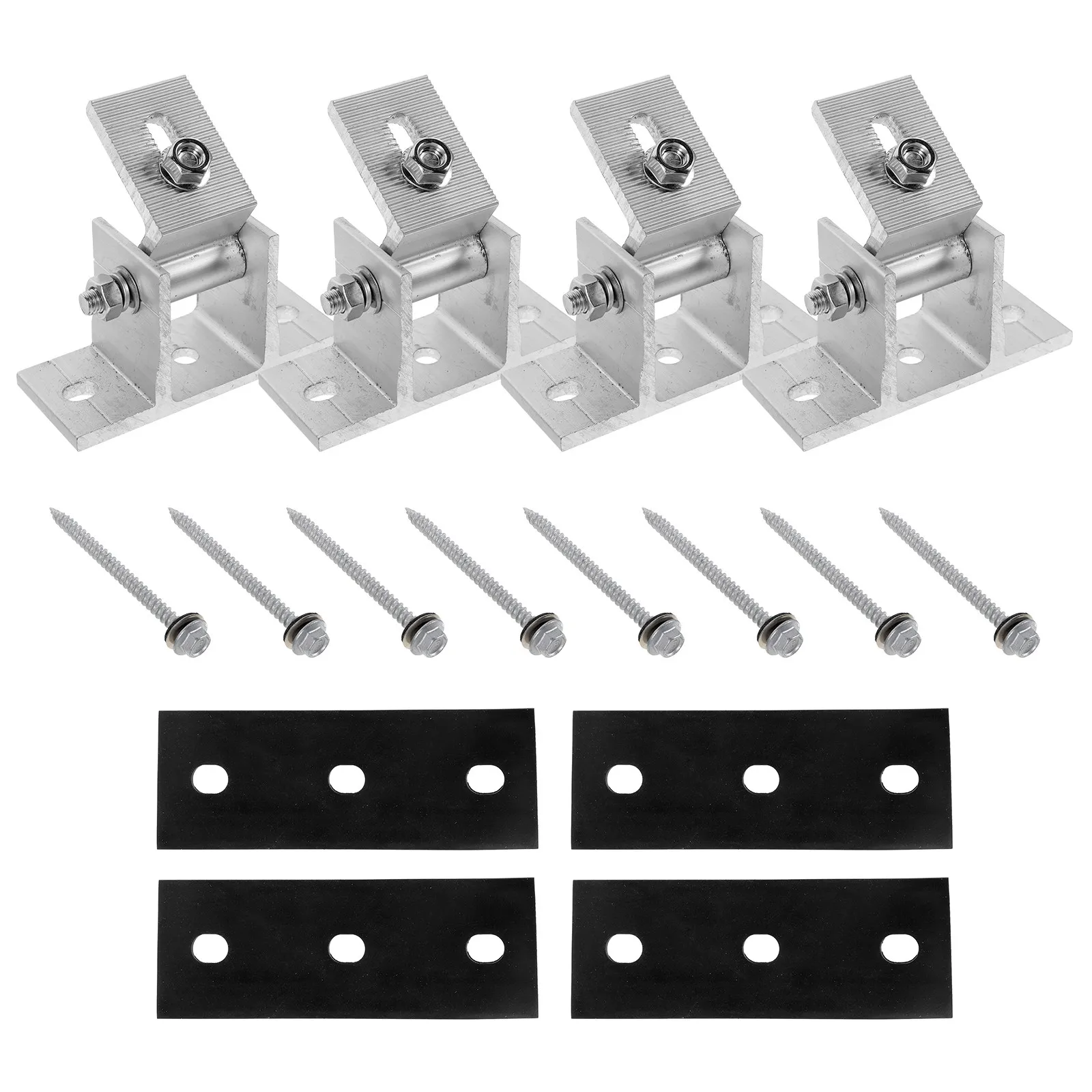 

4Pcs Solar Panel Bracket Aluminum Alloy Adjustable Mounting Stand for Secure Tilt Mount with Anti-Rust Durability and Easy