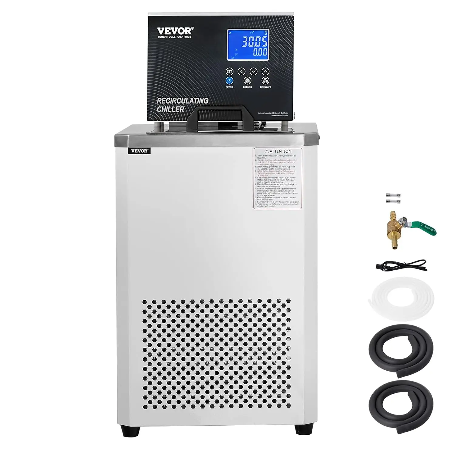 

Laboratory Chiller Circulator, -5℃ ~100℃ Circulator Pump Chiller, 6L Chiller Lab Low Temperature Cooling Liquid, LCD Display