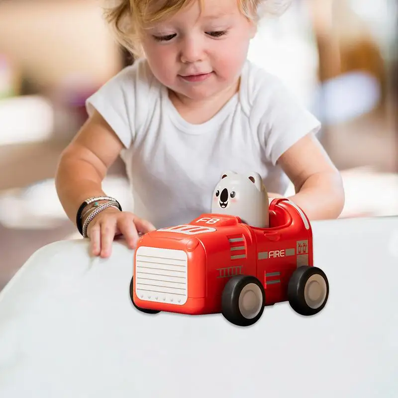 Press And Go Car Toys Cartoon Press Pull Back Toy Animal Inertia Toy Car Innovative Pull Back Vehicles Toddler Car Toys For