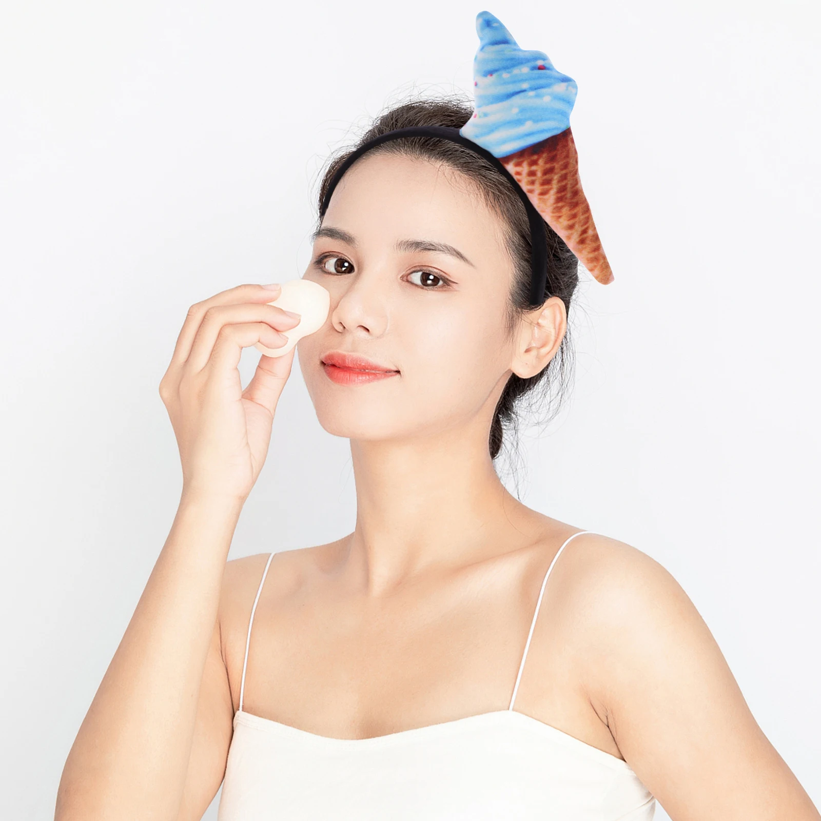 

Ice Cream Headband Women Hair Accessories Spa Headbands Decorative Blue FG051601 Comfortable Material Face Wash Cosplay