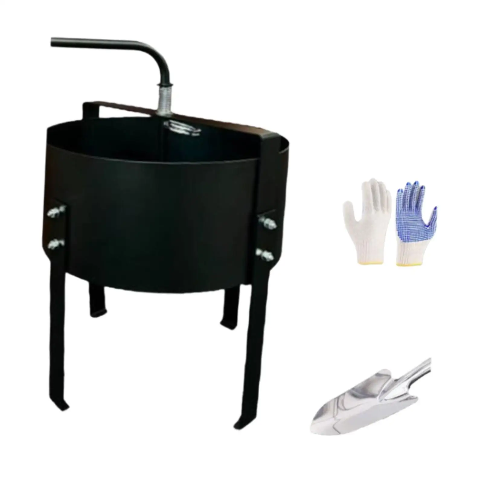 Rotary Soil Sifter with Shovel and Glove Compost Sifter Multifunctional Iron