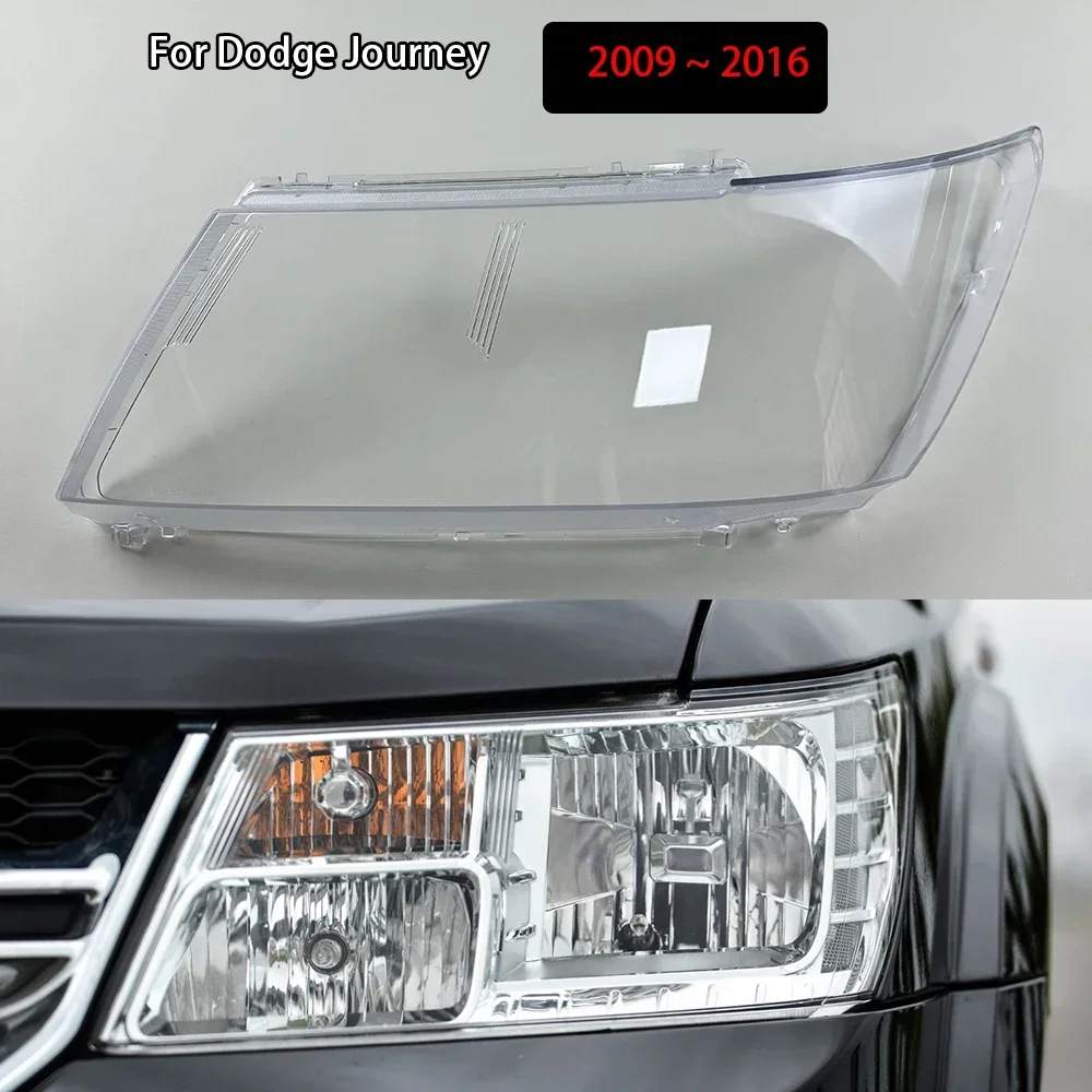 Headlight Cover Lens Transparent Lamp For Dodge Journey 2009 ~ 2016 Shell Lampcover Plexiglass Replace The Original Lampshade