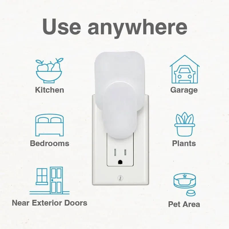 Indoor Plug-In Fly Trap for Flies, Fruit Flies, Moths, Gnats, and Other House Flying Insects Bug (1 Device+ 8 Glue Cards)