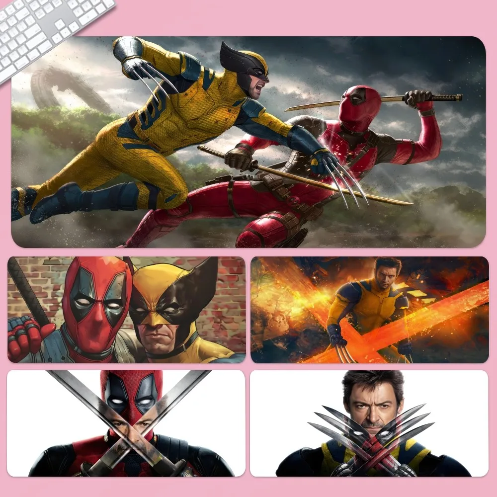 D-Deadpool And Wolverine Mousepad Large Computer Gaming Accessories MousePads Desk Mats Anti-slip Laptop Soft Mouse Pad