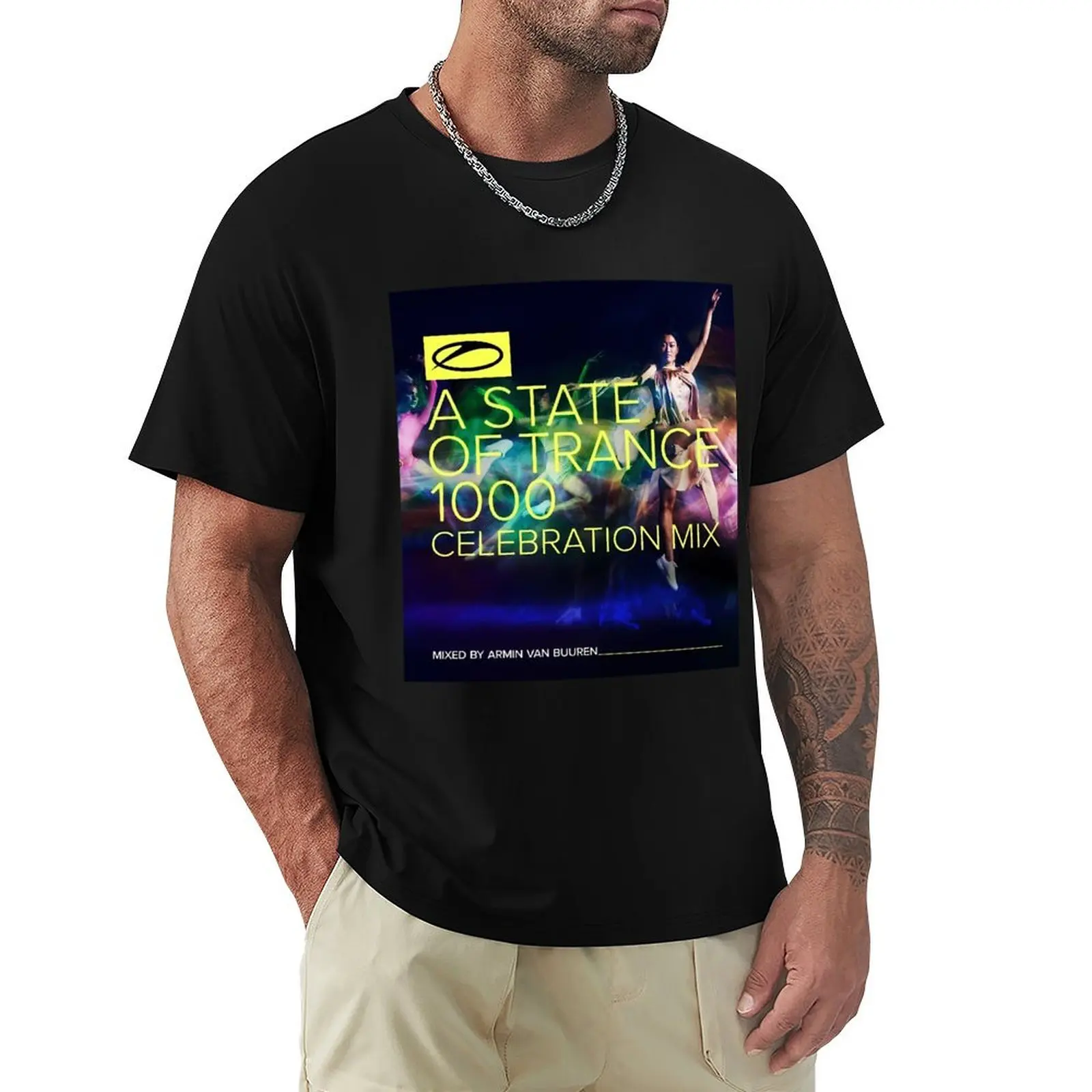 Camiseta Armin Van Buuren A State Of Trance 1000, camiseta de manga corta lisa para uso diario