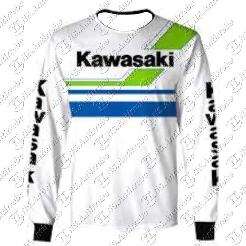 

25-26 Kawasaki Summer New Quick drying Breathable Fashion Adult and Children's Mountain Off road Riding Long Sleeve Clothing