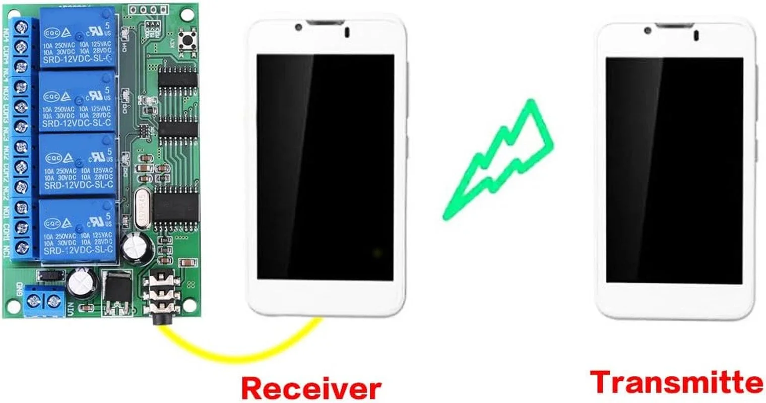 12V Relay Module Decoder Relay Board Unattended Remote Control Non-locking Mode Self-locking Mode Delay Modes 5 20 60 120 250s