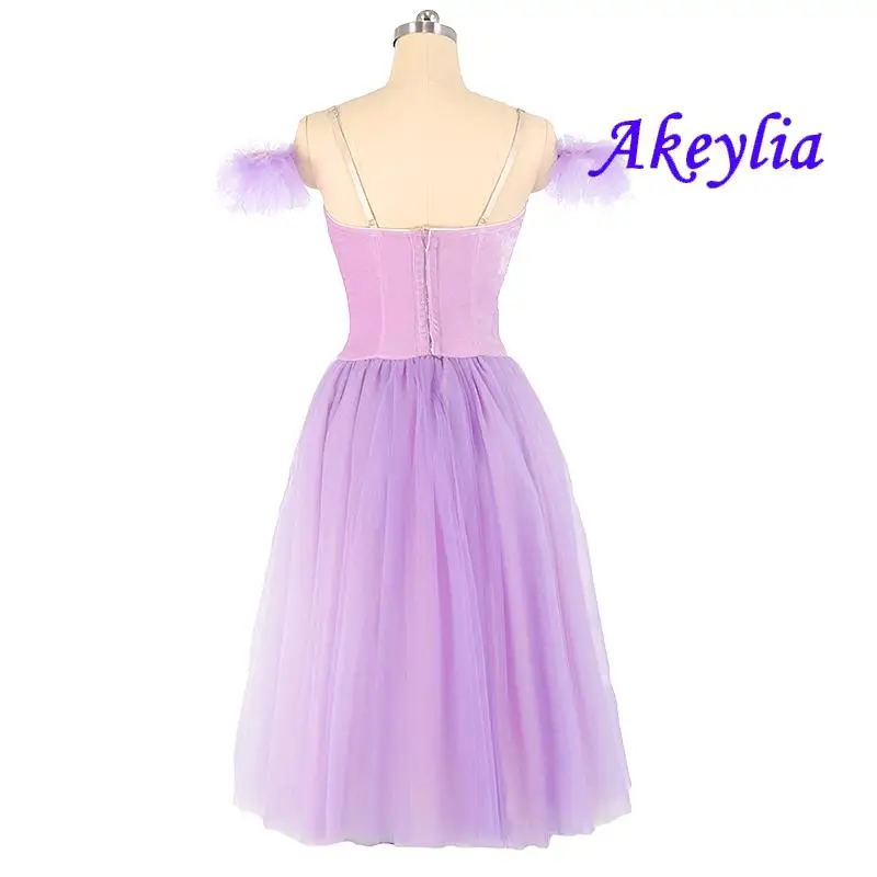 Fairy Doll Romantic Long Tutu lilac sleeping beauty group dance Classical Ballet Dress women Ballet Dance Costume purple JNBL53