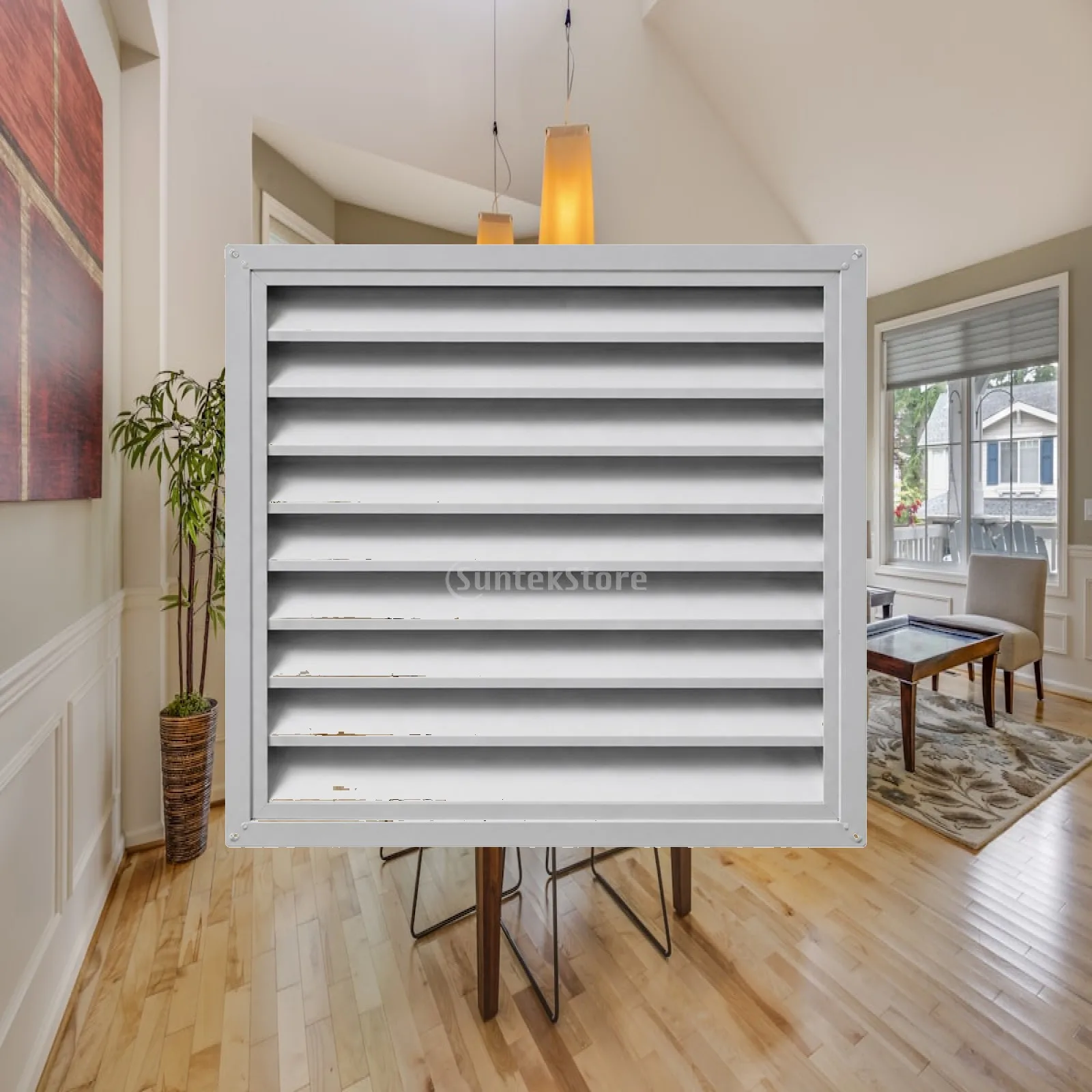 Premium Aluminum Ventilation Grille Cover Weatherproof Louvered Design Air Outlet Panel for Wall Openings Renovation Projects