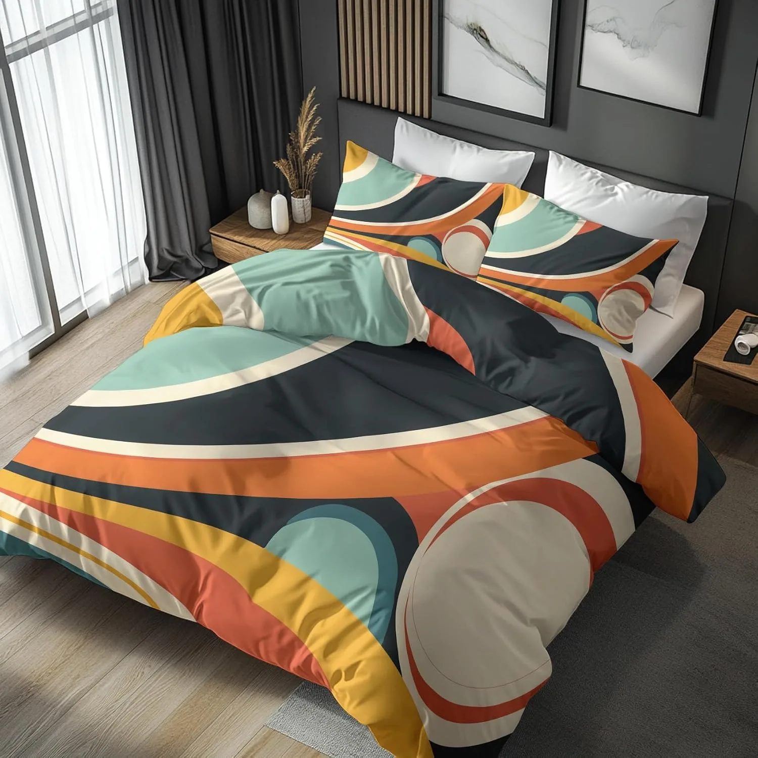 Geometric Abstract Bedding Sets New 3d Printed Mid Century Bed Cover Comforter Duvet Cover Pillow Case Bedroom Decoration