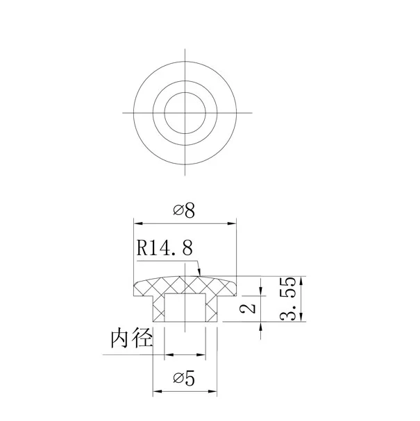 A29 Button cap Inner diameter 3.1/3.4 Outer diameter 8MM high 3.55 with 6*6 round head light touch switch cap