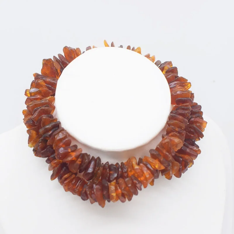 

jewelry Amber brown color Matte baroque sweater 12-20mm necklace 55CM wholesale nature beads FPPJ