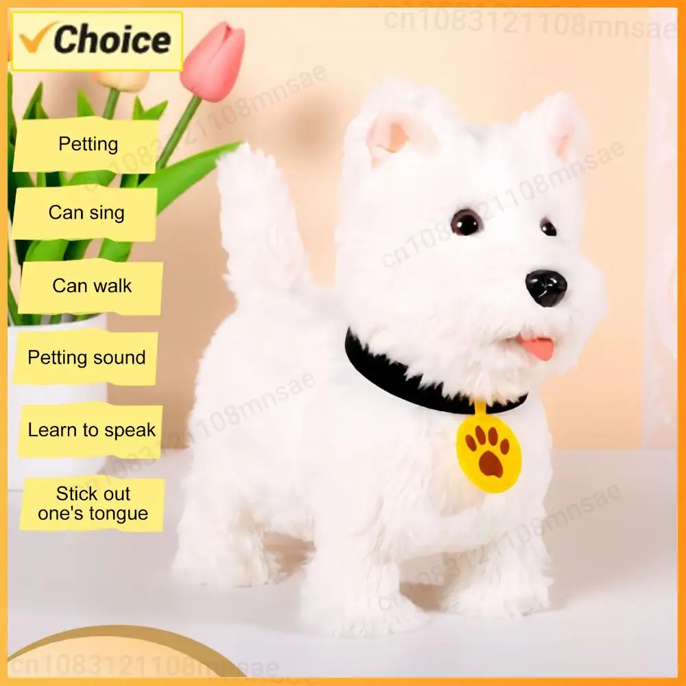 

Realistic Interactive Puppy Pet Dog Walking Barking & Tail Wagging Robot Dog Toy Cute Present Pet Gifts for 3+ Year Boys Girls