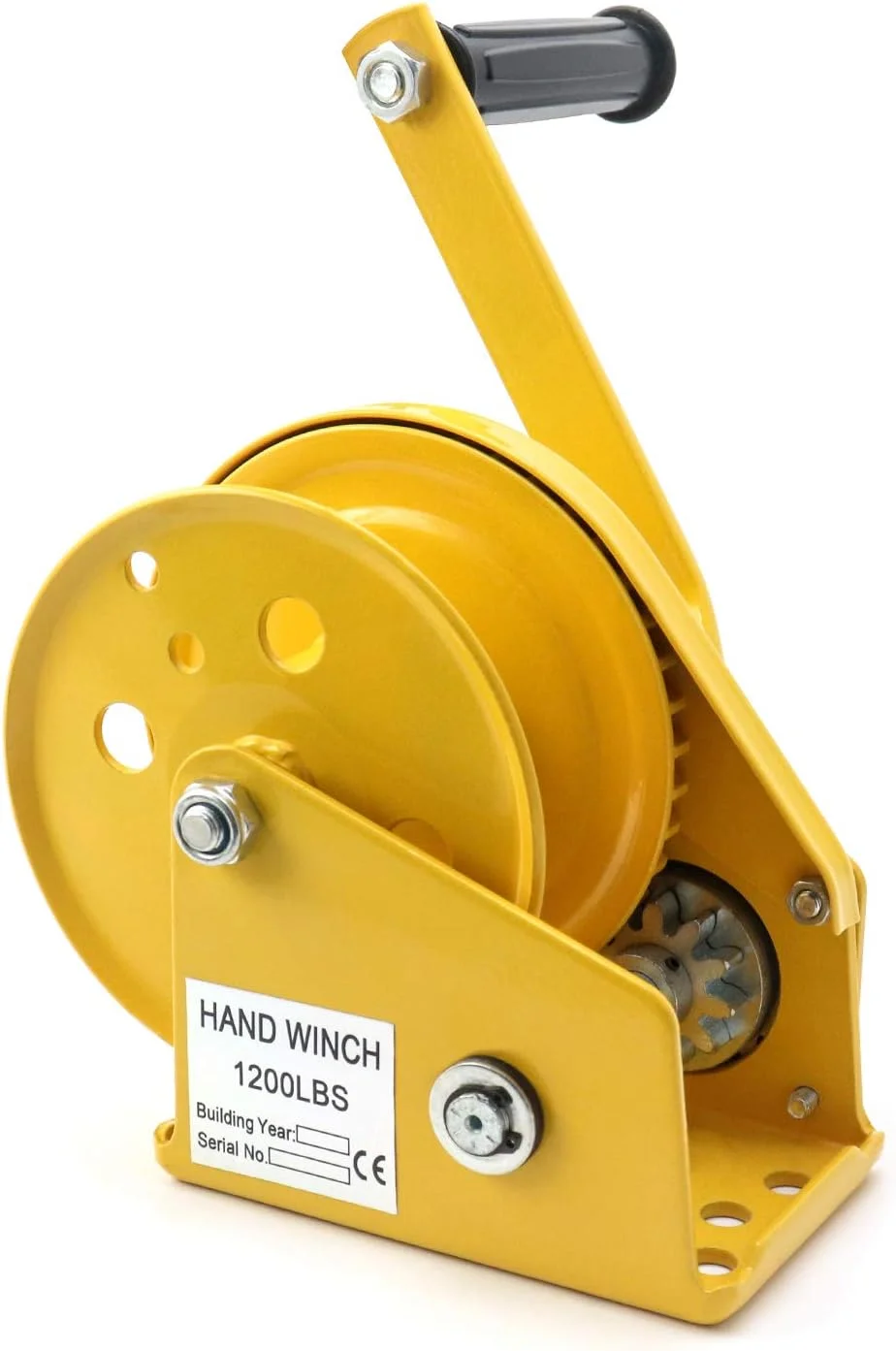 

Hand Winch, 1200lbs Heavy Duty Manual Crank Winch, Marine Two-Way self-Locking Gear Winch Handle Crank Towing Winch for ATV Boat