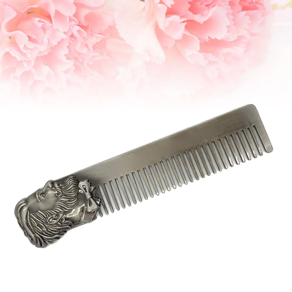 1Pcs Professional Stainless Steel Beard Comb Men's Dual Purpose Hair and Beard Styler No Distortion Skin Safe Mustache Comb