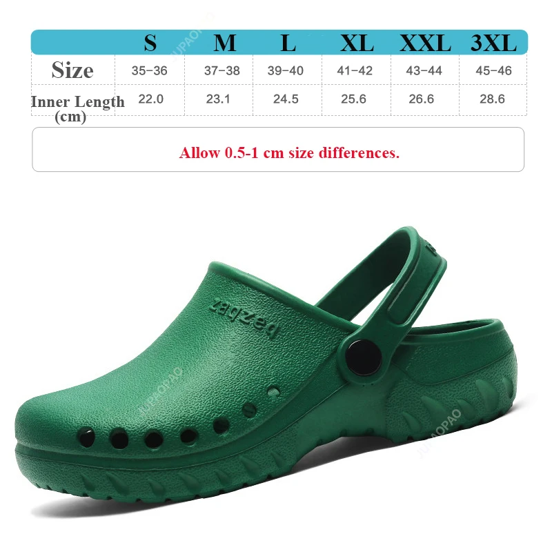 Unisex Strap Classic Clog Sandal Mules Jeff Medical Work Shoes Operating Room Slippers EVA Non-slip Ultralight Surgical Shoes