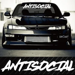 Car Sticker Antisocial Flag Windshield Creative Competition Letters JDM Decorative Styling Style Vinyl Decals,30CM