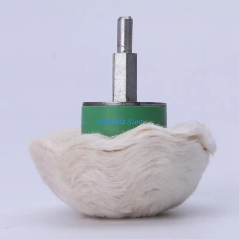 U2JC New 3'' Cotton Dome Polishing Buffing Wheel Polish Drill 1/4'' Shank Brush
