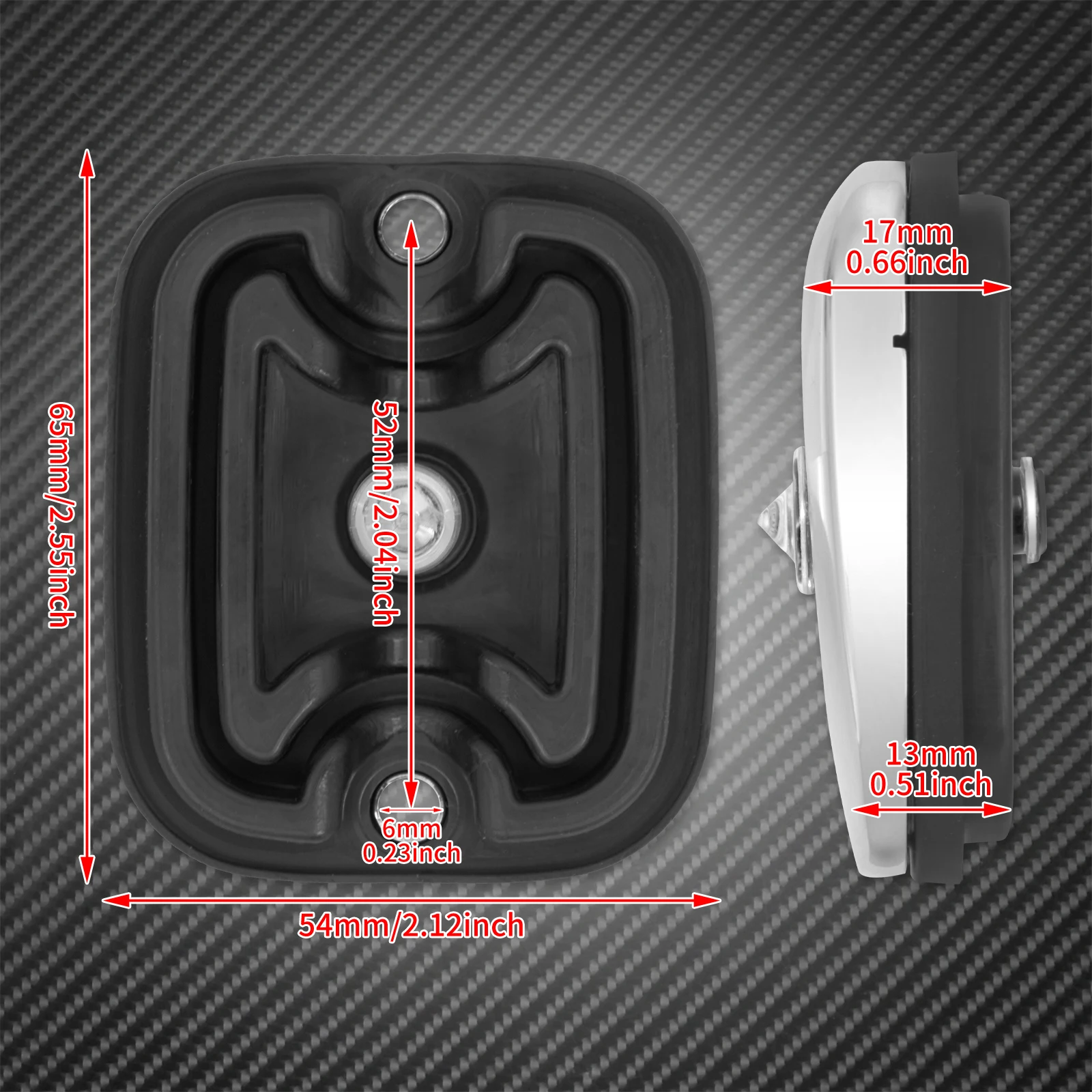 Cubierta de cilindro maestro de freno delantero de motocicleta, cromada negra para Harley Dyna FXDF Softail Fat boy FXDL Road King Touring FLHT Trike