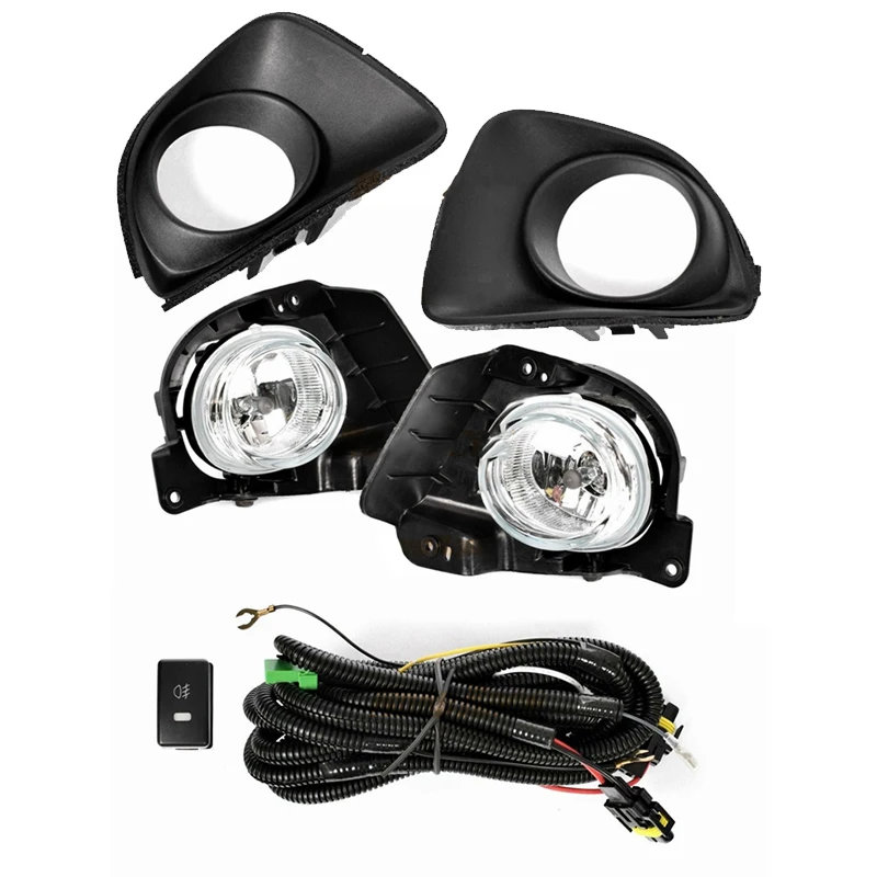 1 Set Car Front Bumper Fog Light Fog Lamp With Halogen H11 Wiring Switch Harness For MAZDA 2 Demio M2 2007 2008 2009