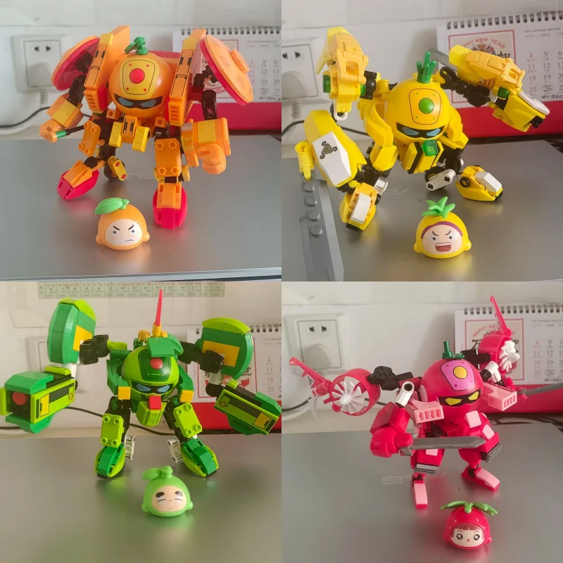 

F5 Building Block Mecha Robot Assembled Movable Orange New Model High Quality Collectible Toy For Adult Hobby Display Gift