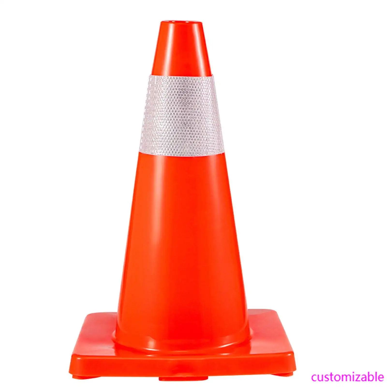 

8Pack Traffic Cones, 18" Safety Cones, PVC Orange Traffic Safety Cone, with Reflective Collar Road Parking Training Cones