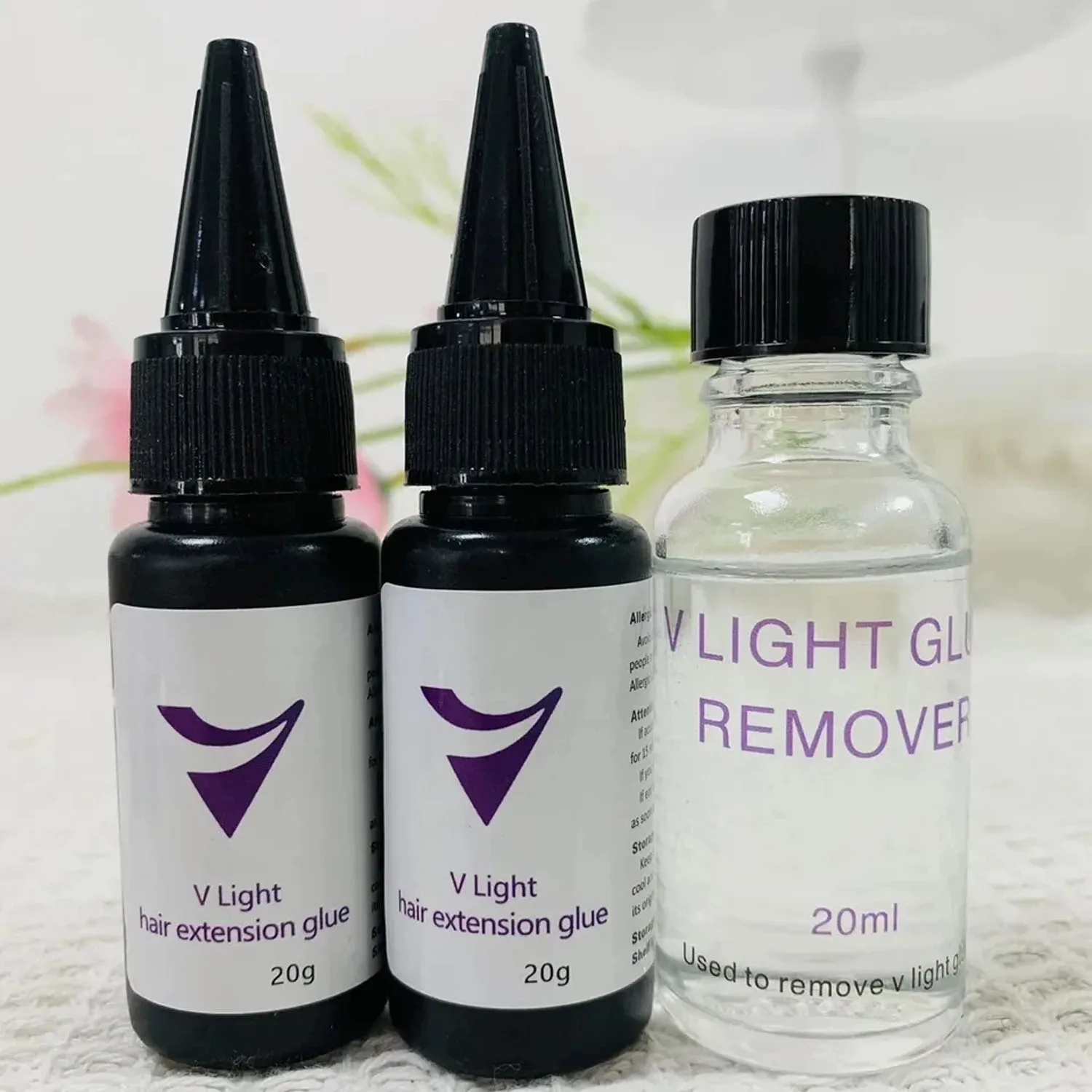 

V-Light Technology Hair Extensions Wig Adhesive 20g Seamless Tape Quick Grafting Tool Hair Remover for Seamless Hair Extensions