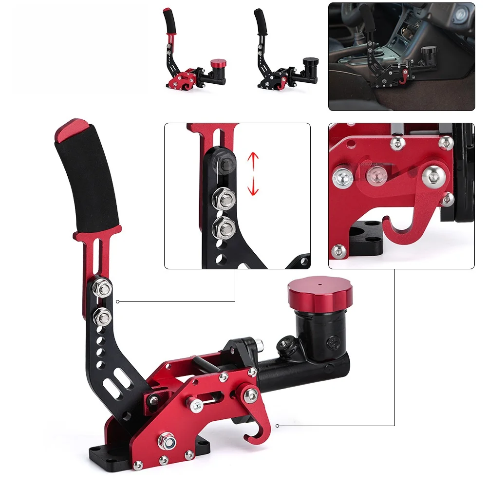 New Hydraulic Racer E Brakes Drift Pull Hand Brakes with Aluminum Rod Oil Tank Cylinder