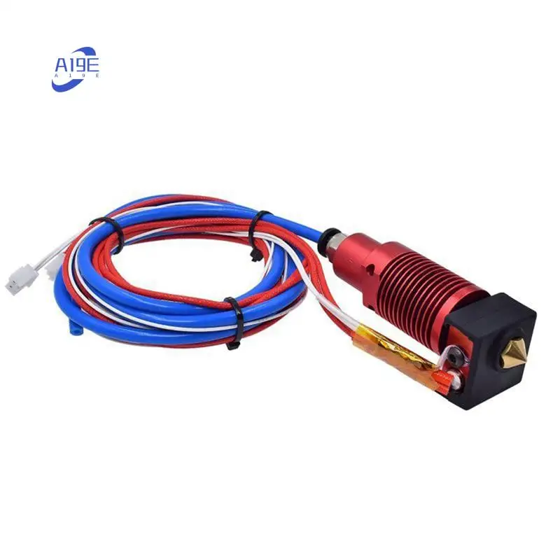 

A19E-3D J-Head CR10S PRO Hotend Extrude Hot End Kit Печатающая головка Круглый дистанционный экструдер Комплект для Creality Ender-3 CR10S PRO 12 В