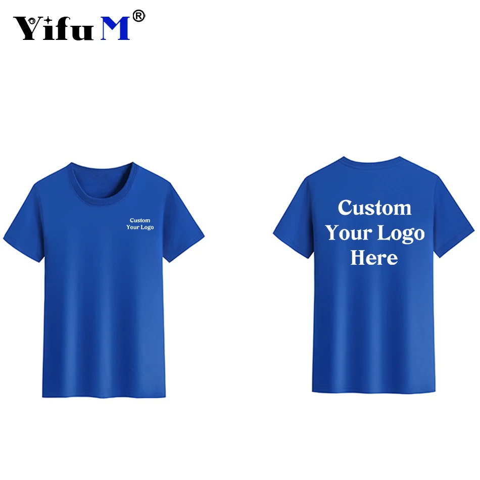 Custom Cotton T Shirt Make Your Design Logo Text Men Women Print Original Design Summer High Quality Gifts Team Family T-shirt