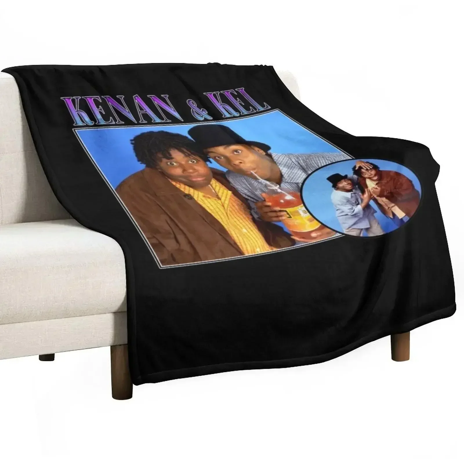 Kenan & Kel Vintage Collage T-Shirt Throw Blanket Soft Custom blankets and throws Blankets