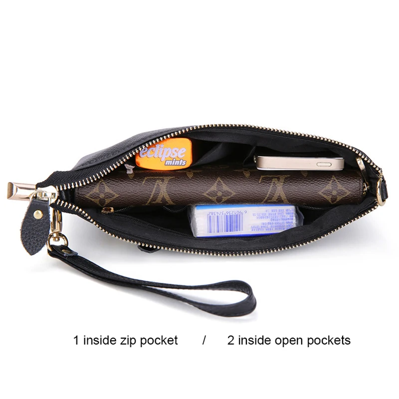 100% Real Skin Clutch Women GENUINE LEATHER Handbag Shoulder bag Calfskin crossbody bags Fashion FOR girl  Z017