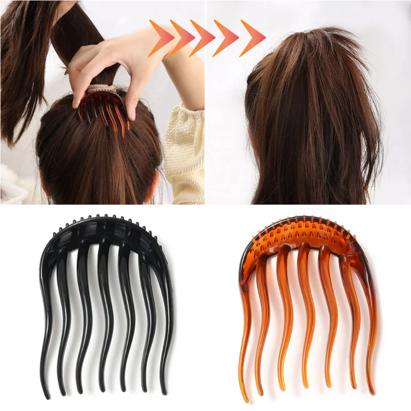 2022 Fashion Women Hair Styling Clip Fluffy Plastic Stick Bun Maker Braid Tool Ponytail Holder Hairpins Hair Accessories