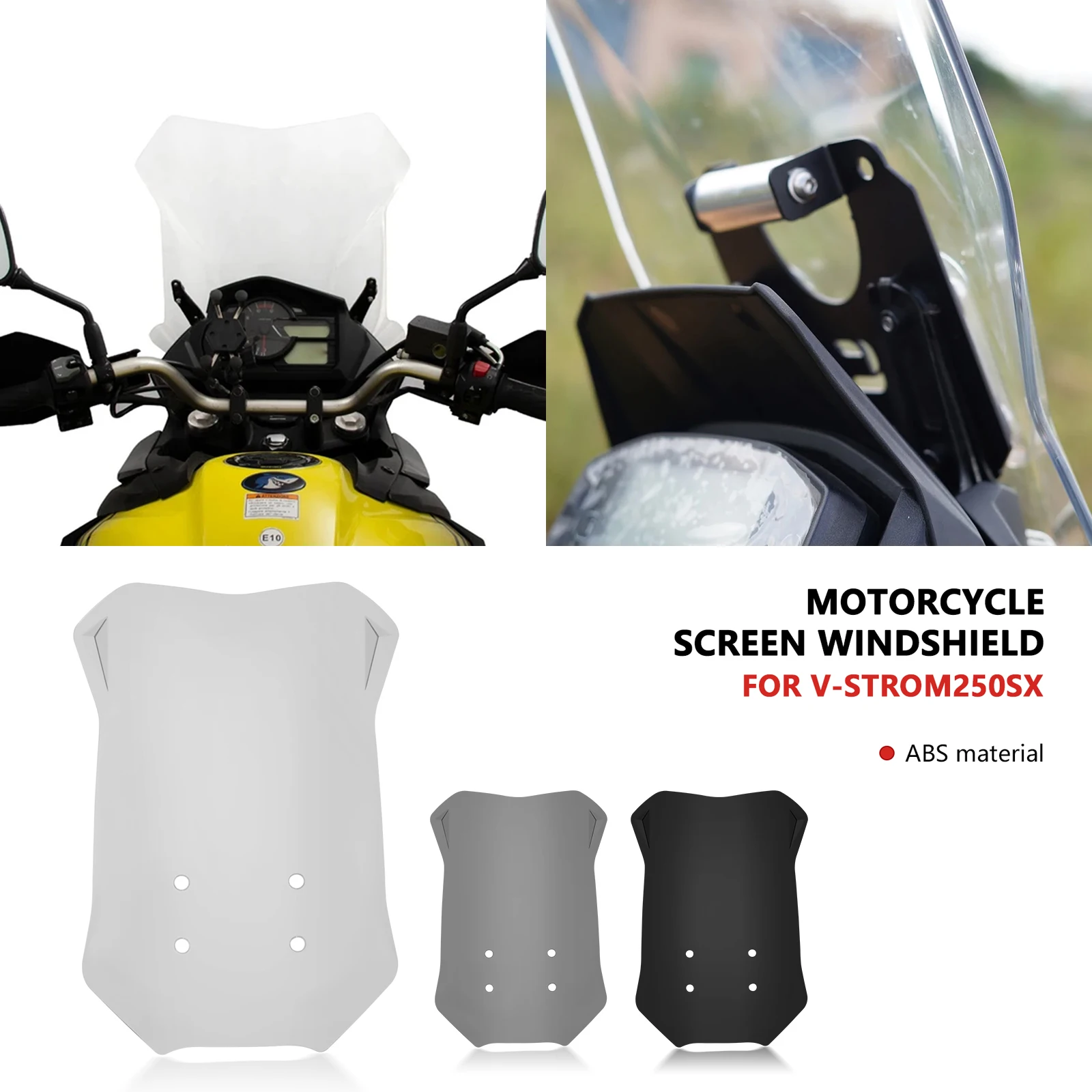 

Для V-STROM 250 SX 250 SX 2023 2024 2025 лобовое стекло мотоцикла, дефлектор ветра, экран, передний обтекатель, аксессуары