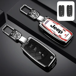 New Zinc Alloy Track Style Car Flip Key Case Cover For Jeep Renegade Compass 2016 2019 Folding Keyless Protector Bag Accessories