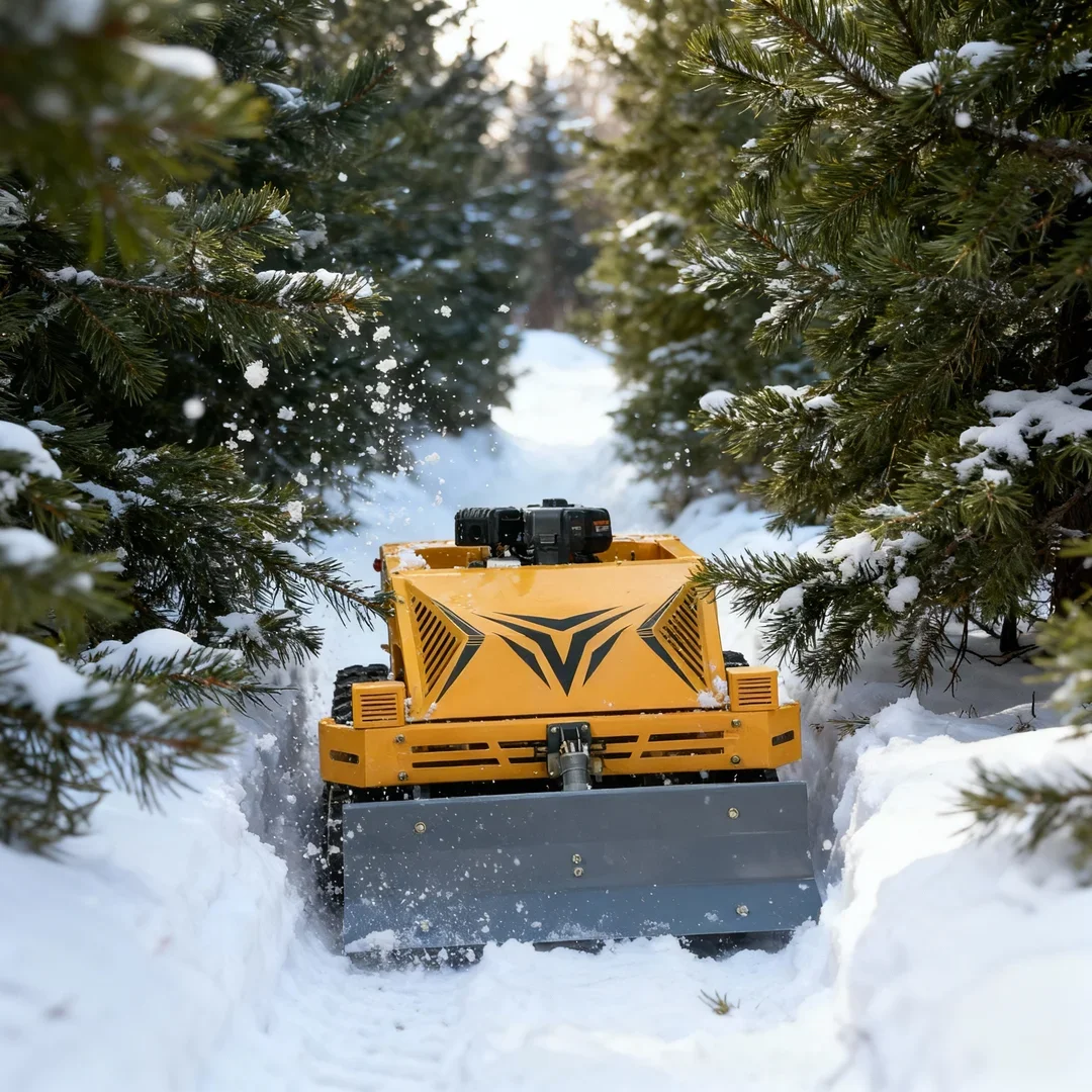 

Customized Snow Shovel-equipped Lawn Mower - High-power Engine Remote Start Remote Control Operation Model