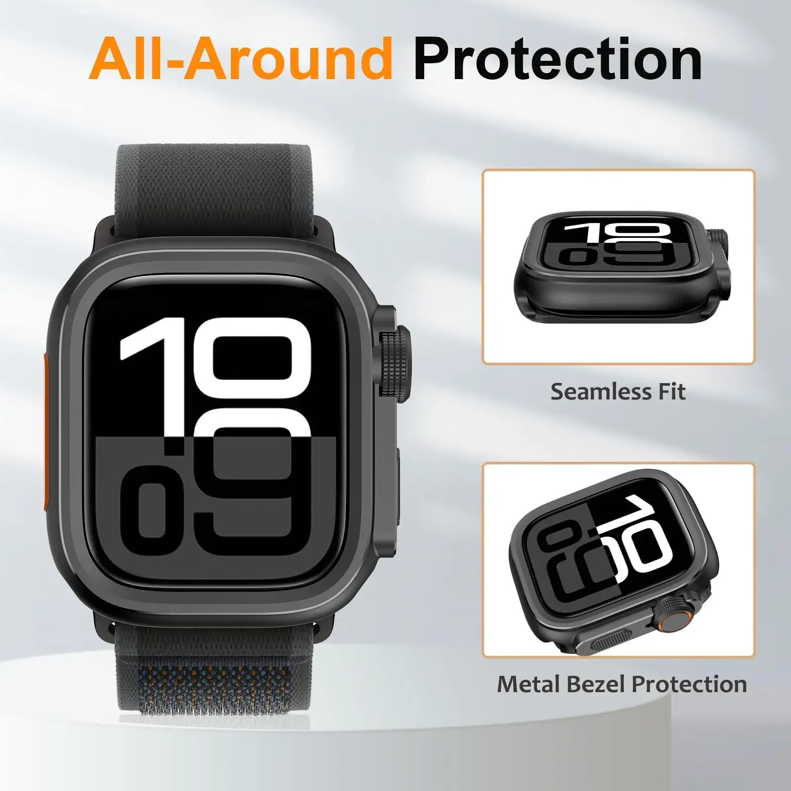 Metal Bumper Case For Apple Watch 46mm 45mm 44mm Protector Frame Cover For iWatch Series 10 9 8 7 6 5 SE Change To Ultra 2 49mm