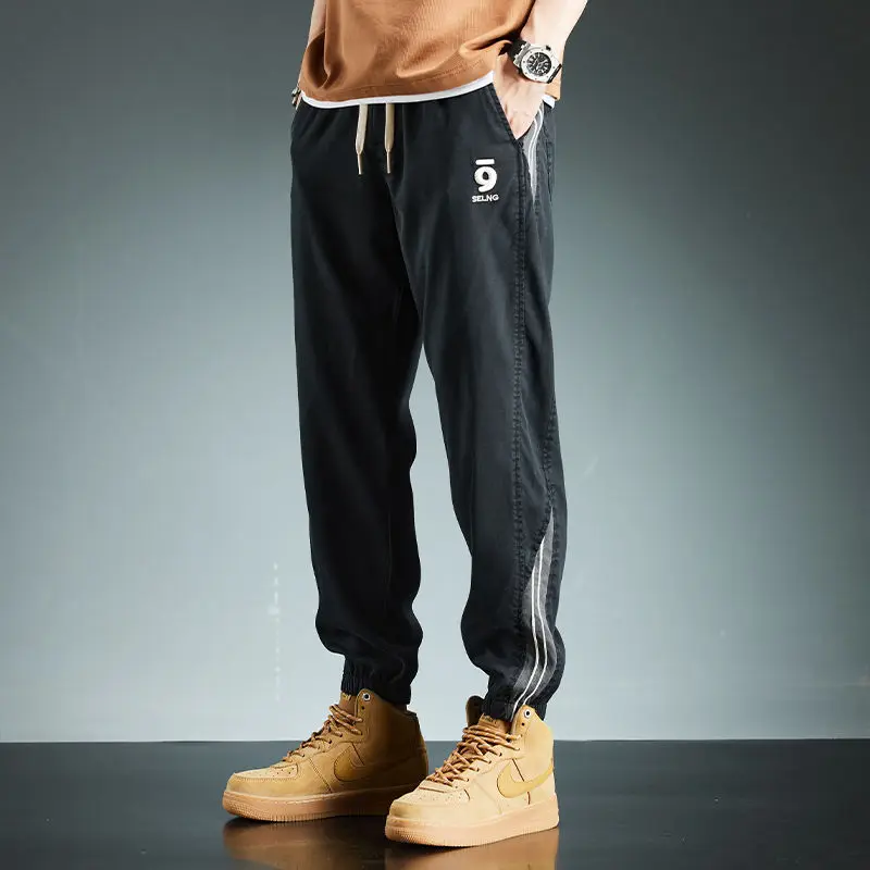 

Loose Casual Workwear Pants Men's Large Size Cuffed Leisure Nine Points Summer Fashionable Sports Wear Resistant Trousers