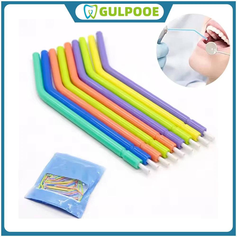 

GULPOOE 250Pcs Dental Plastic Three-Purpose Gun Tip Disposable Air-Water Syringe Tips Syringe For Dental Unit Chair Nozzles Tips
