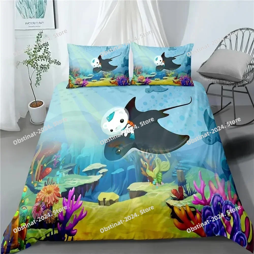 

The Octonauts 3D Bedding Set Cartoon Duvet Cover Polyester Pillowcases Quilt Cover Gift For Kids Twin King Queen Home Decor