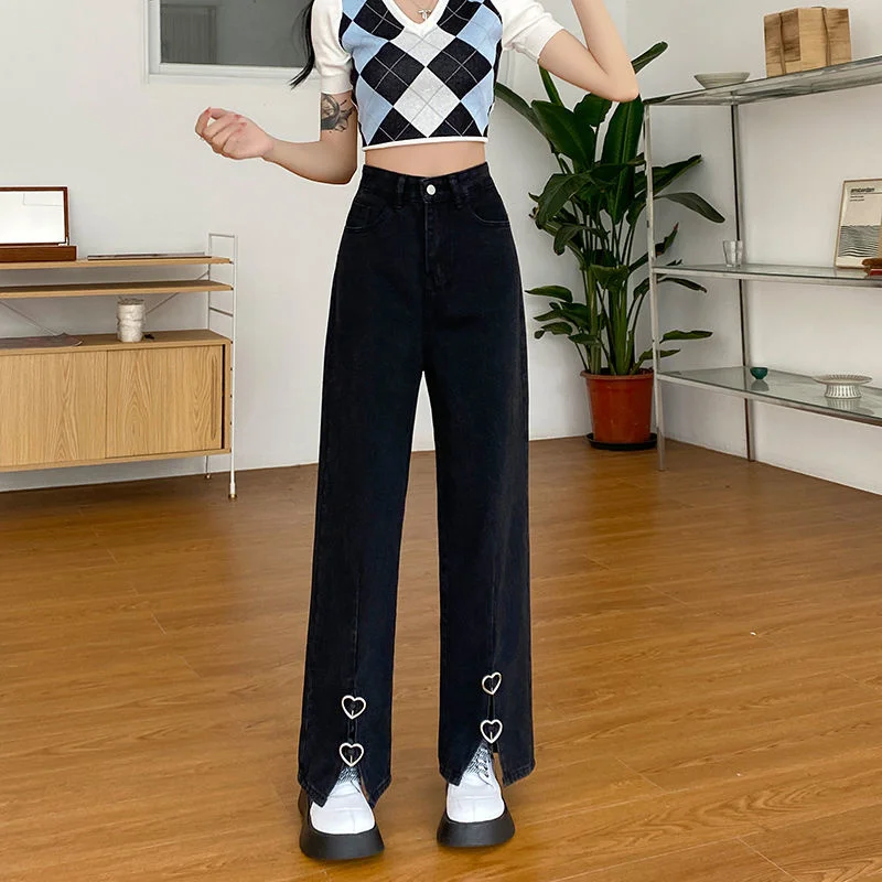 Baggy Pants Oversize Jeans Woman High Waist Streetwear Women's Jeans 2022 Trend Korean Fashion Capris Wide Leg Clothing