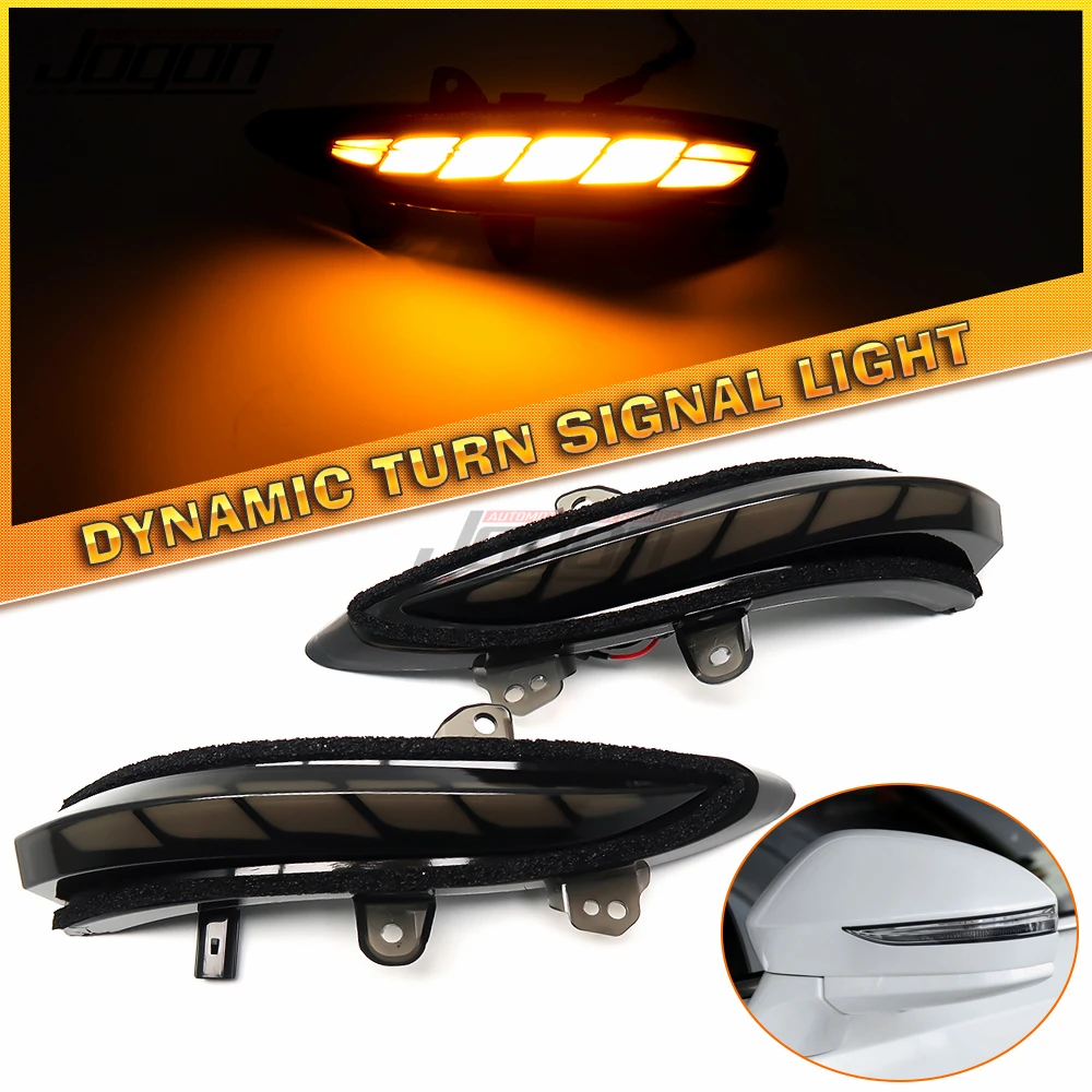 LED Dynamic Turn Signal Light Dragon Scales Style Side Wing Rear Mirror Indicator Repeater For Toyota Crown 2014-2018 S210 4th