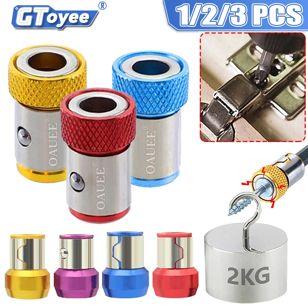 Magnetic Bit Tool Alloy Electromagnetic Ring Screwdriver Bit Holder Cross Screwdriver Antislip Anti-corrosion Magnetic Drill Bit