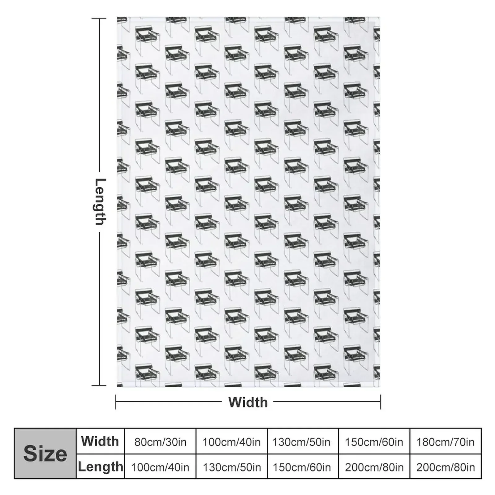 Wassily Model ChairNo. B3 - Watercolor painting Throw Blanket Retros Hairys Bed Fashionable Single Luxury Throw Thins Blankets