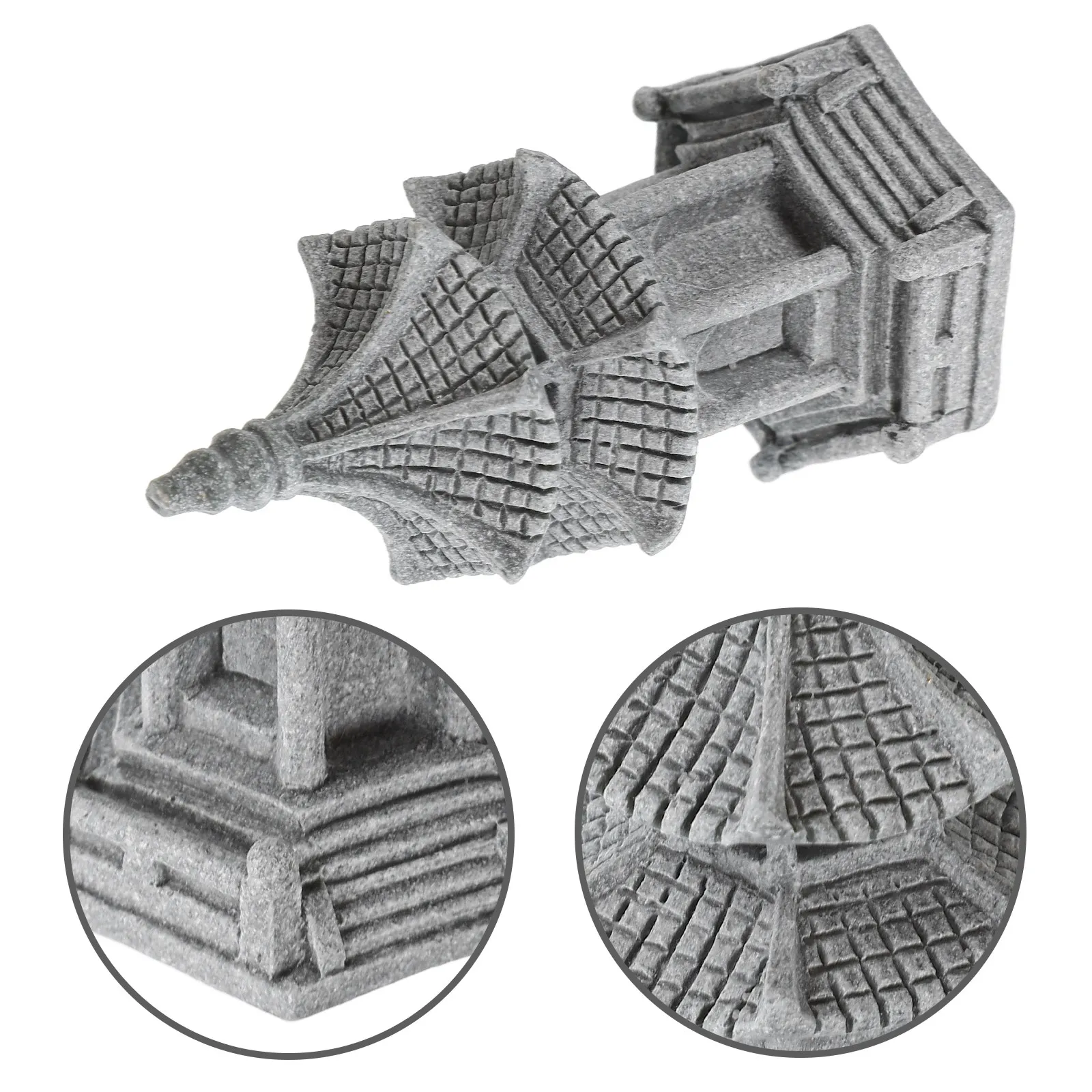Mini Pagoda Statue Stone Outdoor Garden Decoration Mini Zen Garden Accessory Realistic Simulation Pavilion Landscape Decoration