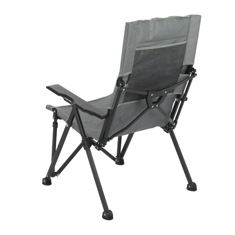 2025 New Best Seller Outdoor Compact Luxury Heavy Duty Four-Speed Adjustment Backrest Camping Beach Chair with Tactical Armrest