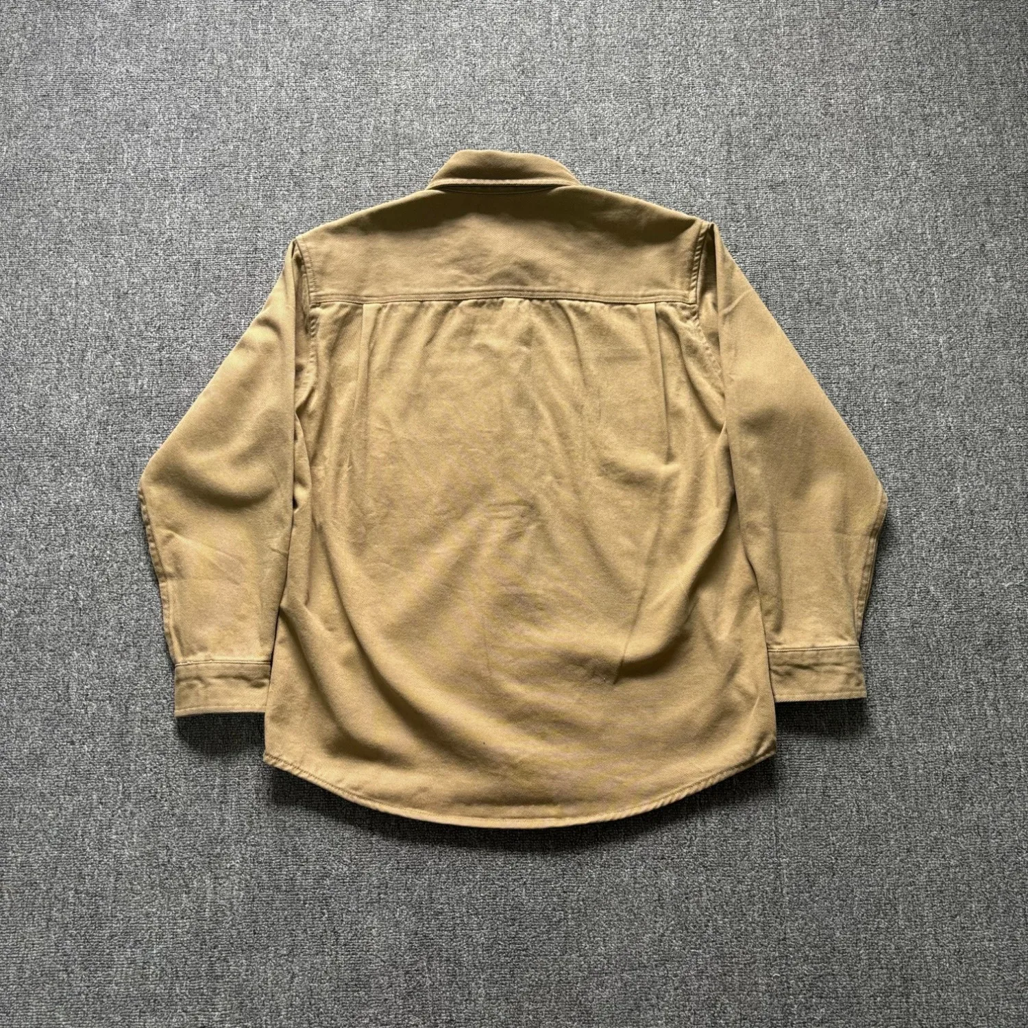 Retro heavyweight pure cotton washed work shirt jacket men's loose and versatile casual shirt