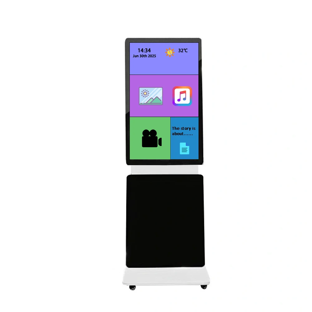 

Factory Price Rotating Ad Display 55 Inch LCD Digital Signage Interactive Touch Screen Kiosk Media Advertising Metal Kiosk