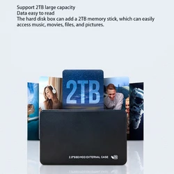 External Hard Disk 2.5inch Portable HDD Enclosure Cover Case Box for PC Laptop Portable H8WD
