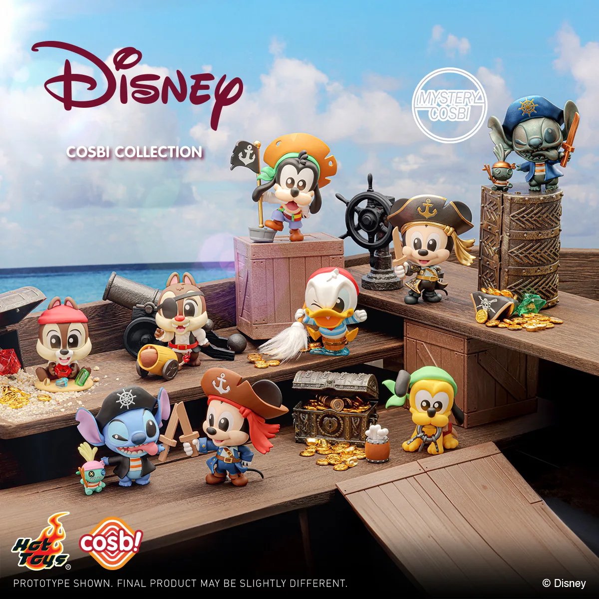 

Disney Mickey Mouse & Friends (Pirate Version) Mini Figure Hot Toy COSBI Blind Box Original Collectible Edition Cute Mini Doll